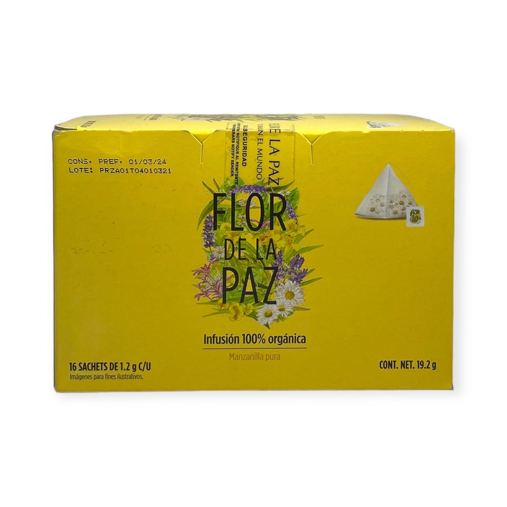 Infusión orgánica Pureza 16pz FLOR DE LA PAZ