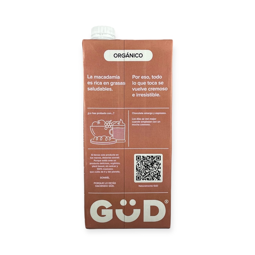 Bebida de macadamia sin azúcar 1L GUD