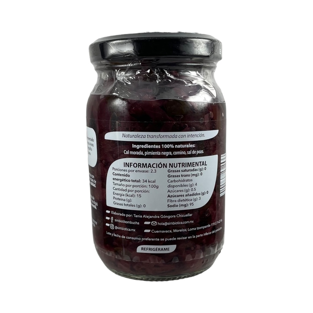 Chucrut de col morada 230gr SIMBIOTICA