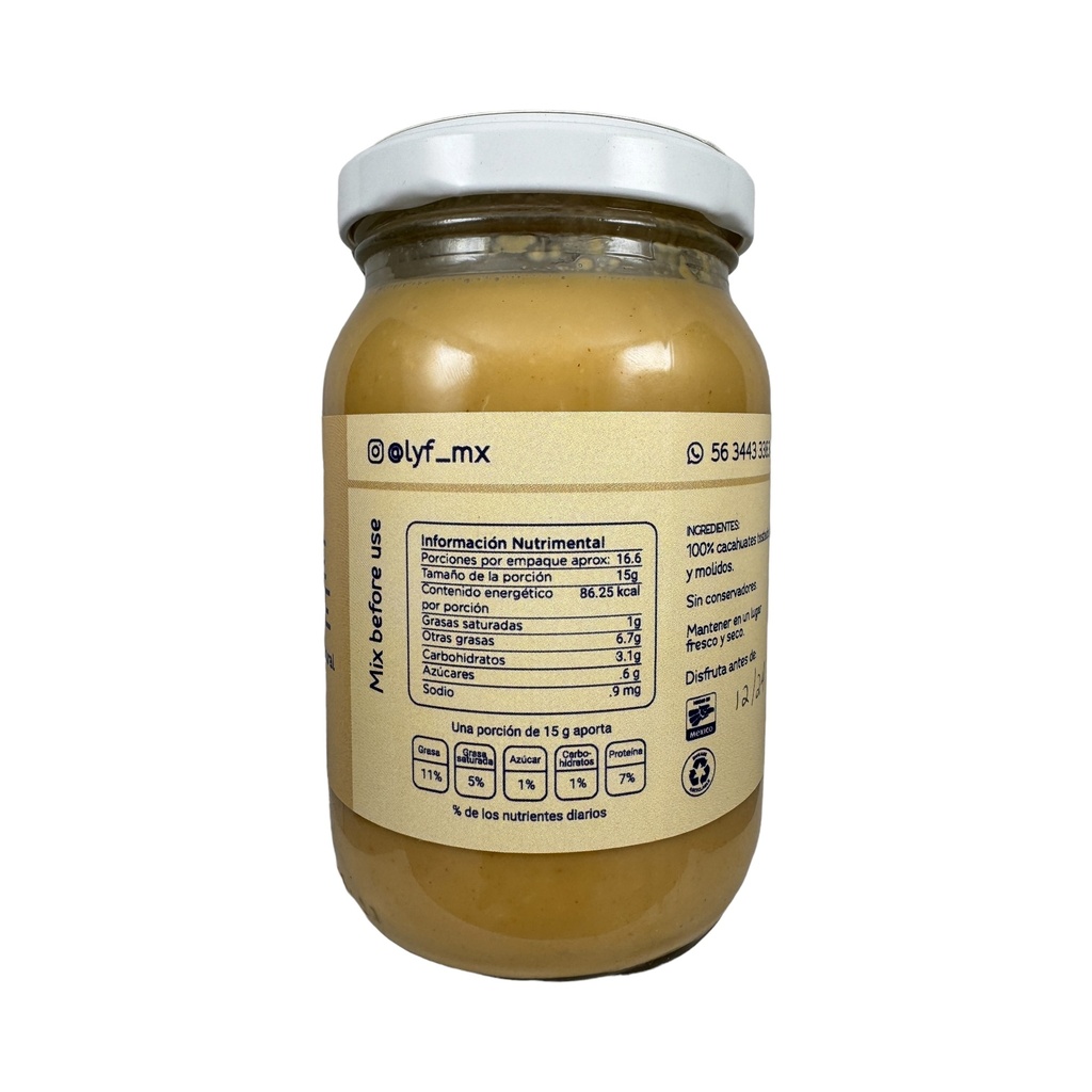 Crema de cacahuate suave LYF
