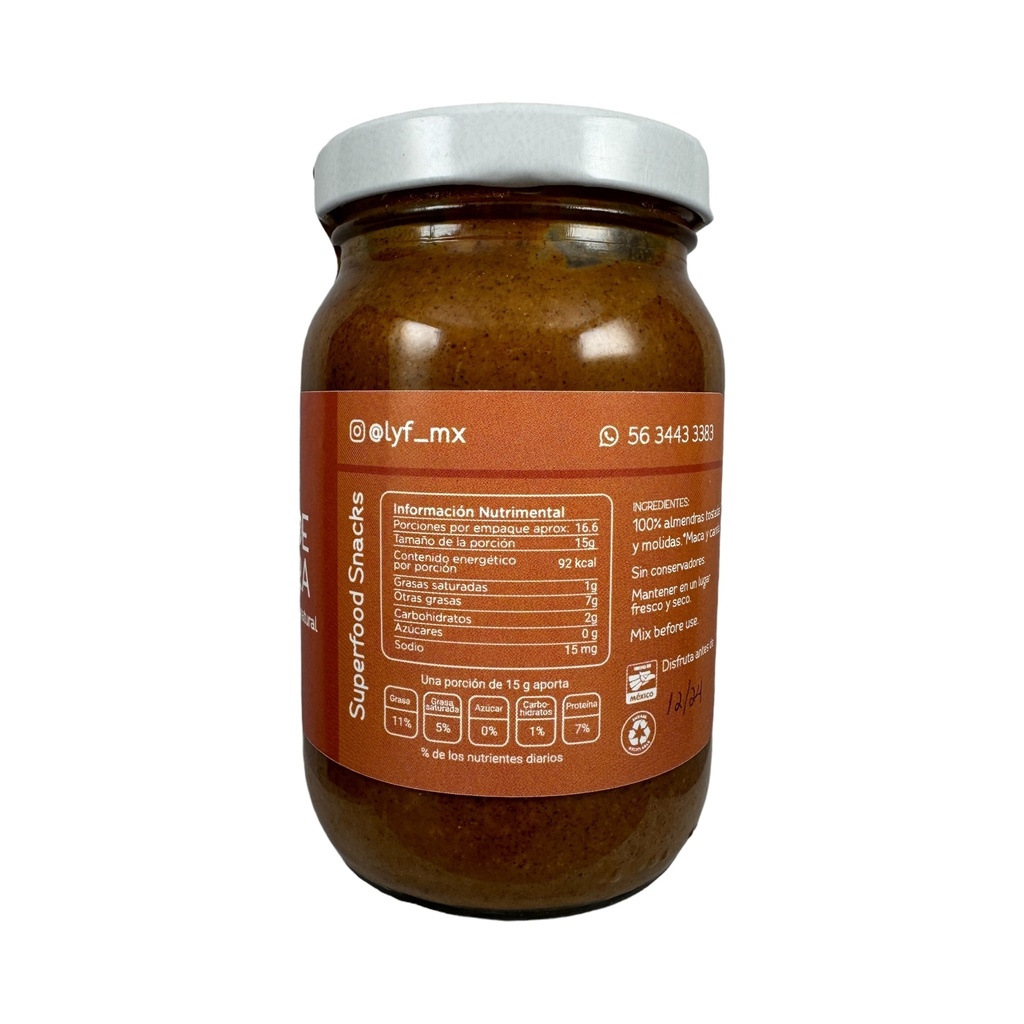Crema de almendra macanela LYF