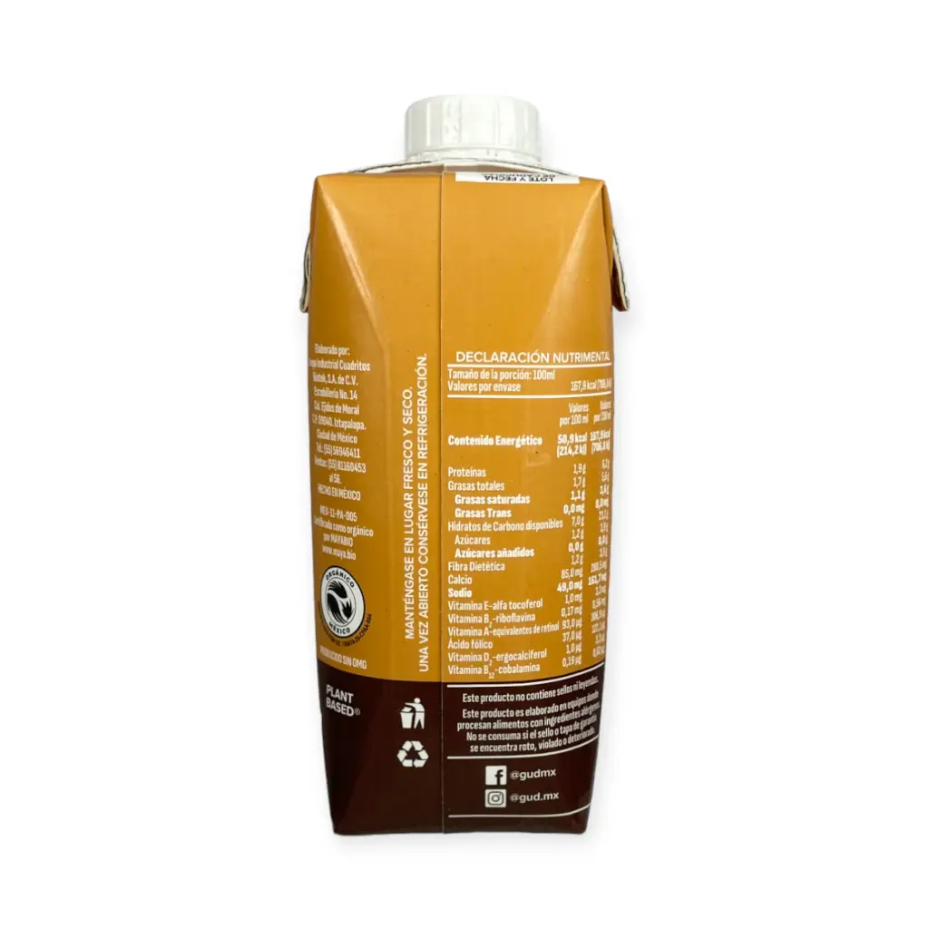 Bebida con avena y café sabor capuccino sin azúcar 330ml GUD