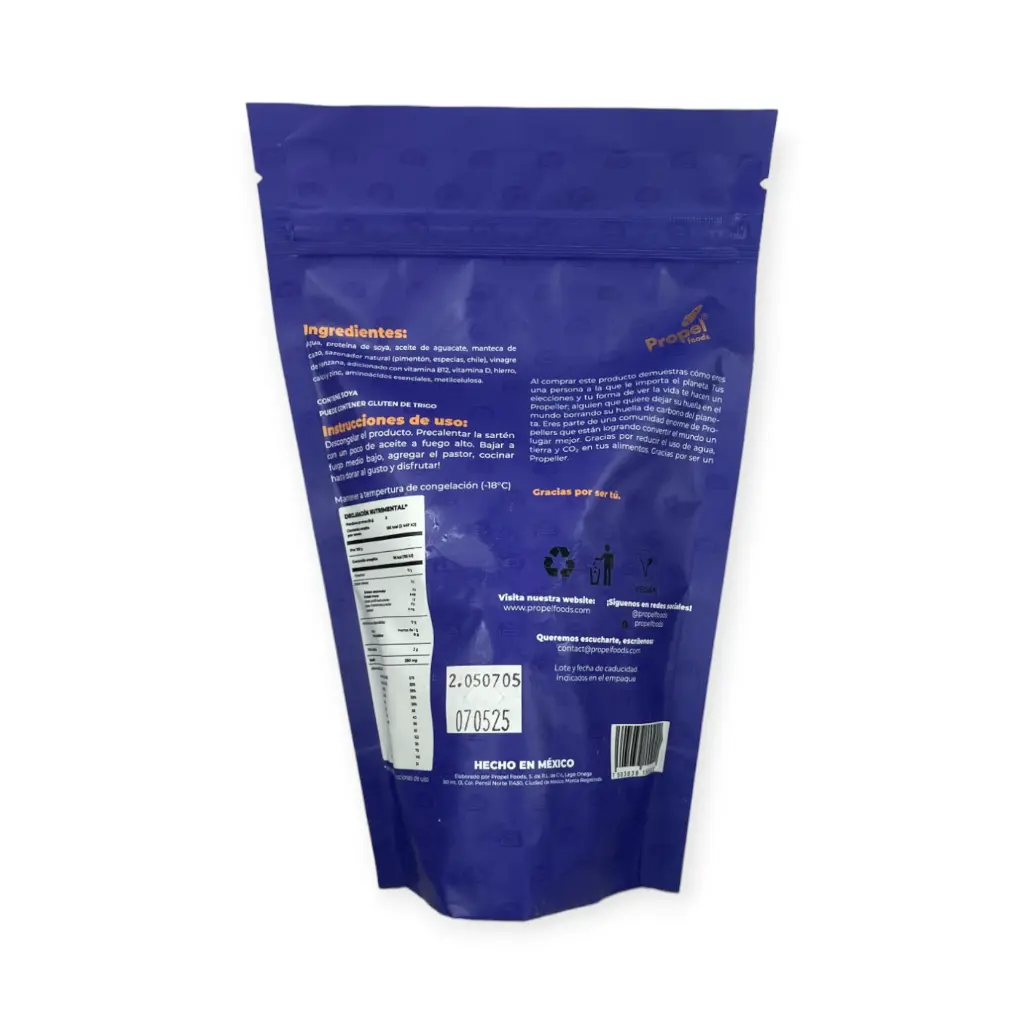 Alimento libre de carne para preparar pastor 325gr PROPEL FOODS