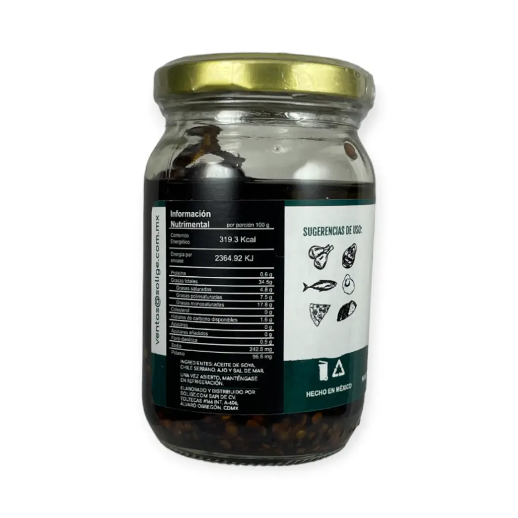 Salsa chicharrón de chile serrano 180gr ARCONTE