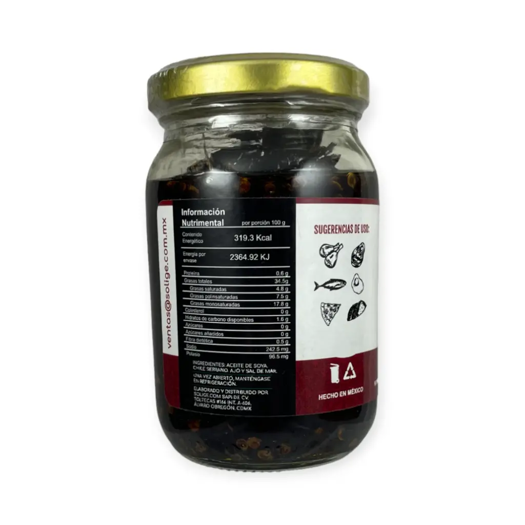 Salsa chicharrón de chile habanero 180gr ARCONTE