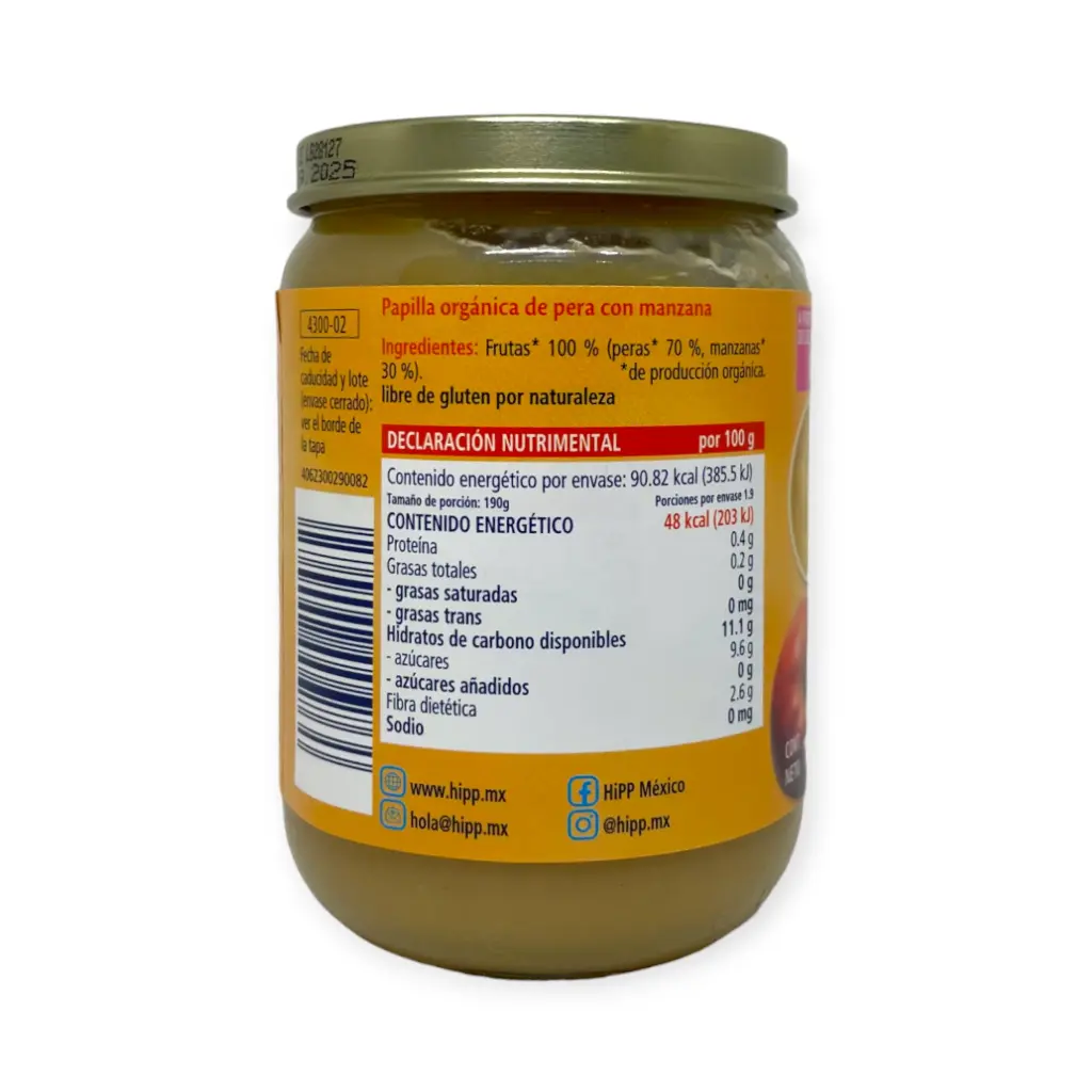 Papilla de pera con manzana 190gr HIPP
