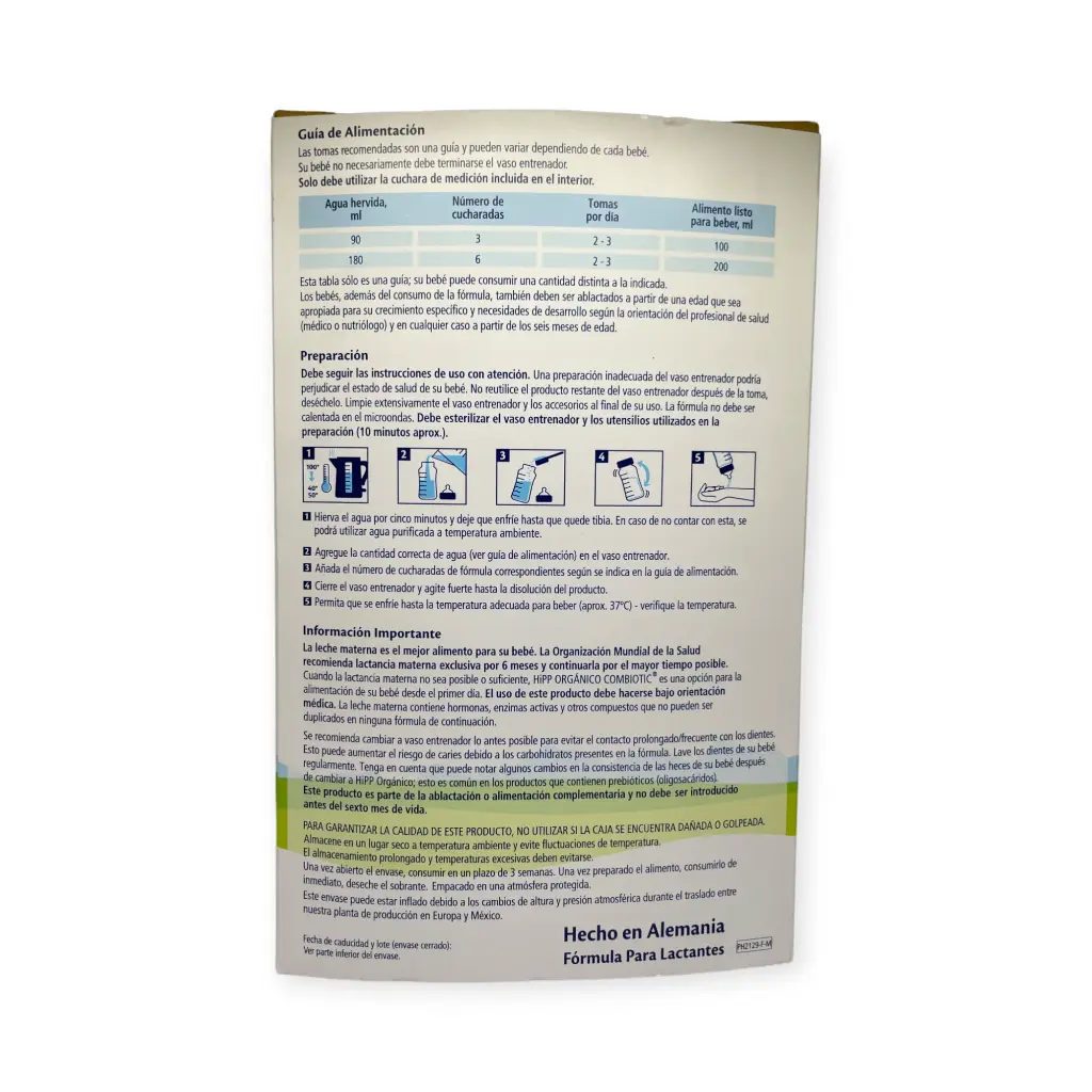 Fórmula para bebé de 1-3 años 800gr HIPP