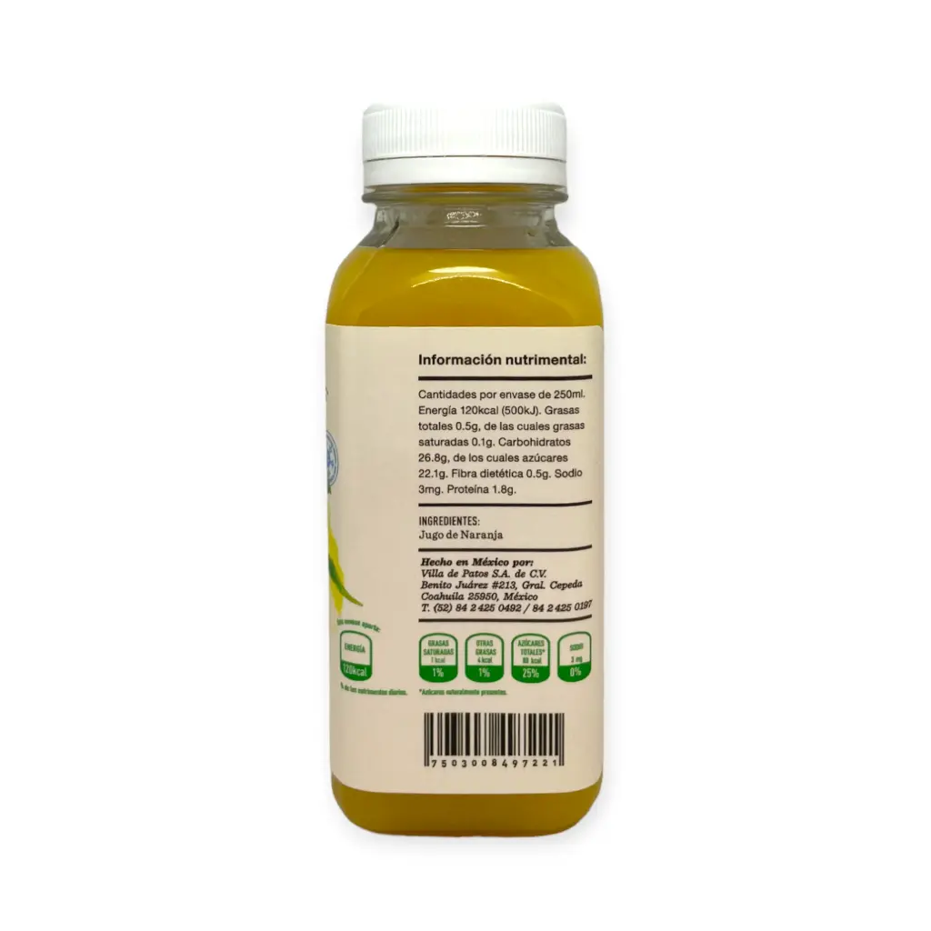 Jugo de naranja 250ml VILLA DE PATOS