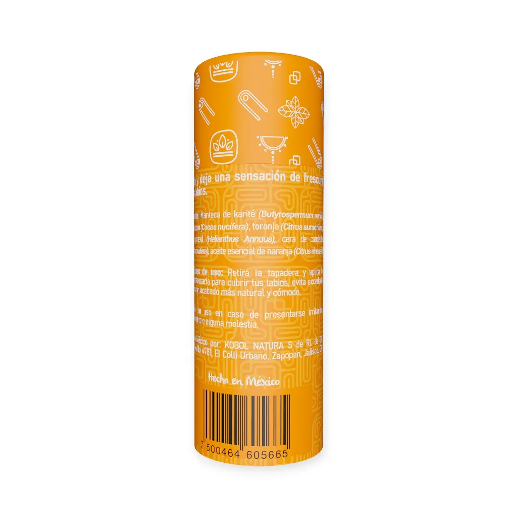 Bálsamo labial cítricos vegano push up 7gr KOBOL