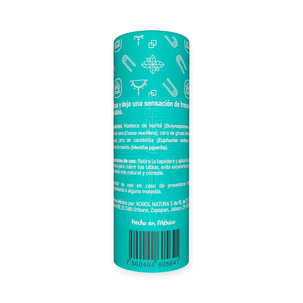 Bálsamo labial natural vegano push up 7gr KOBOL