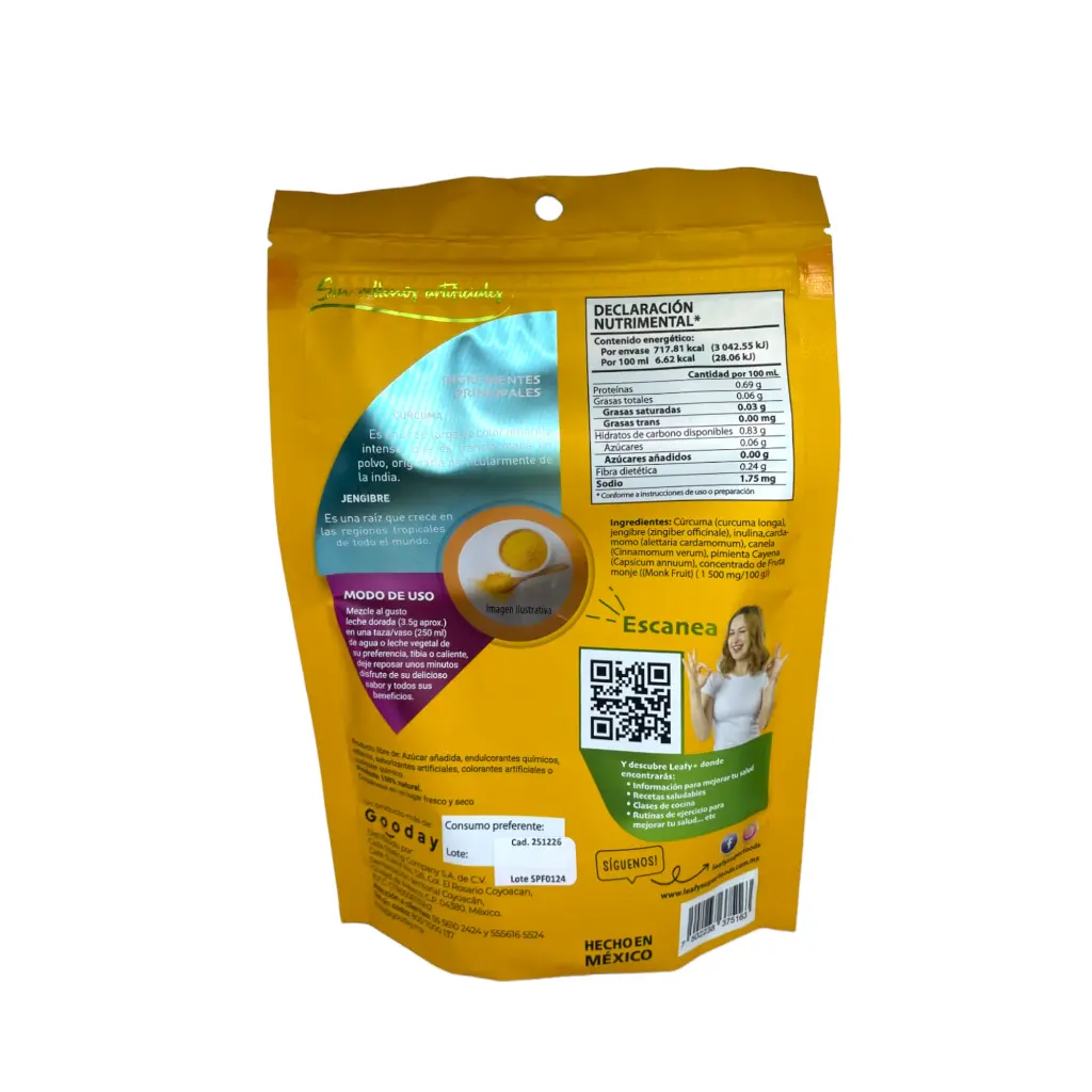 Leche dorada en polvo 150gr LEAFY