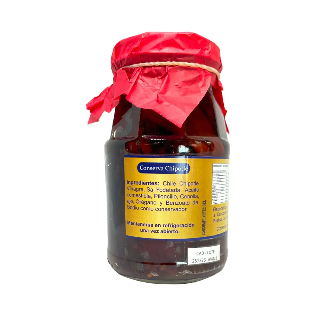 Conserva de chile chipotle 500gr LA CONCORDIA