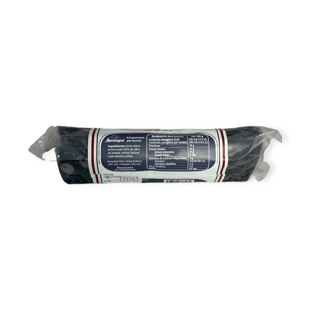 Queso de cabra con ceniza 200gr MONTAGNE