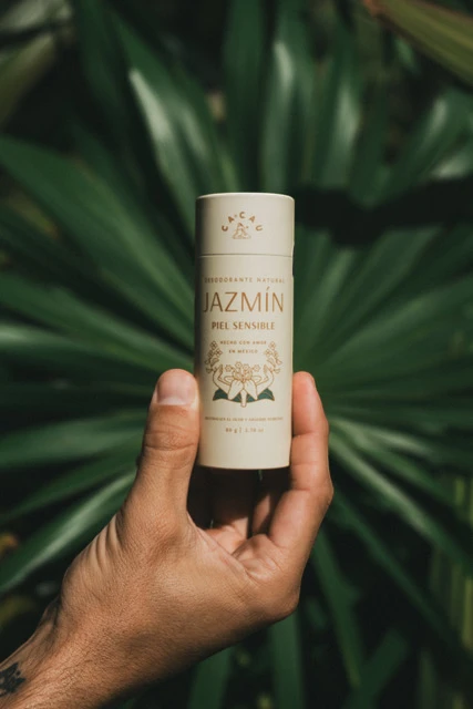 Desodorante natural de jazmín para piel sensible 80gr CACAU NATURALS