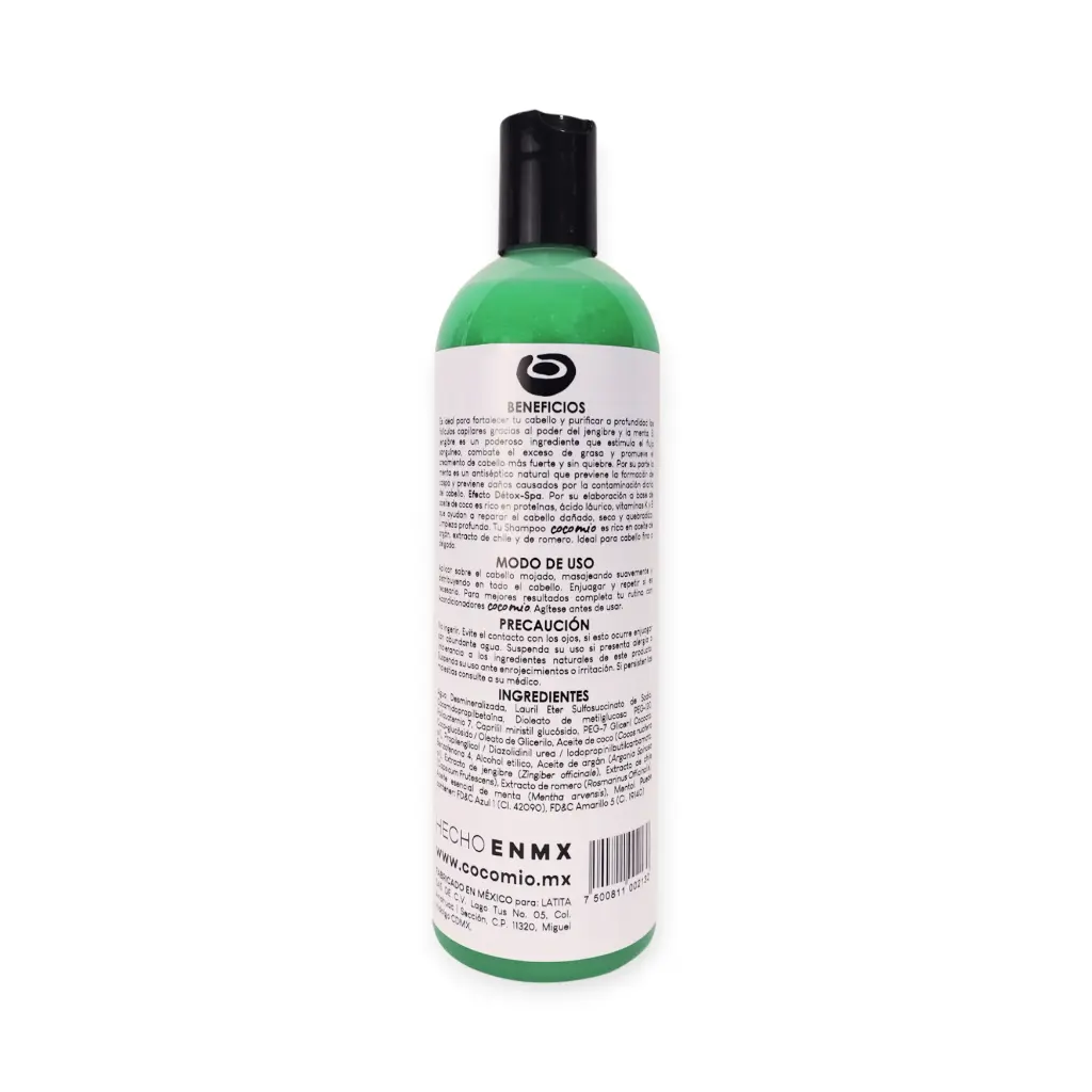 Shampoo de coco y jengibre 500ml COCOMIO