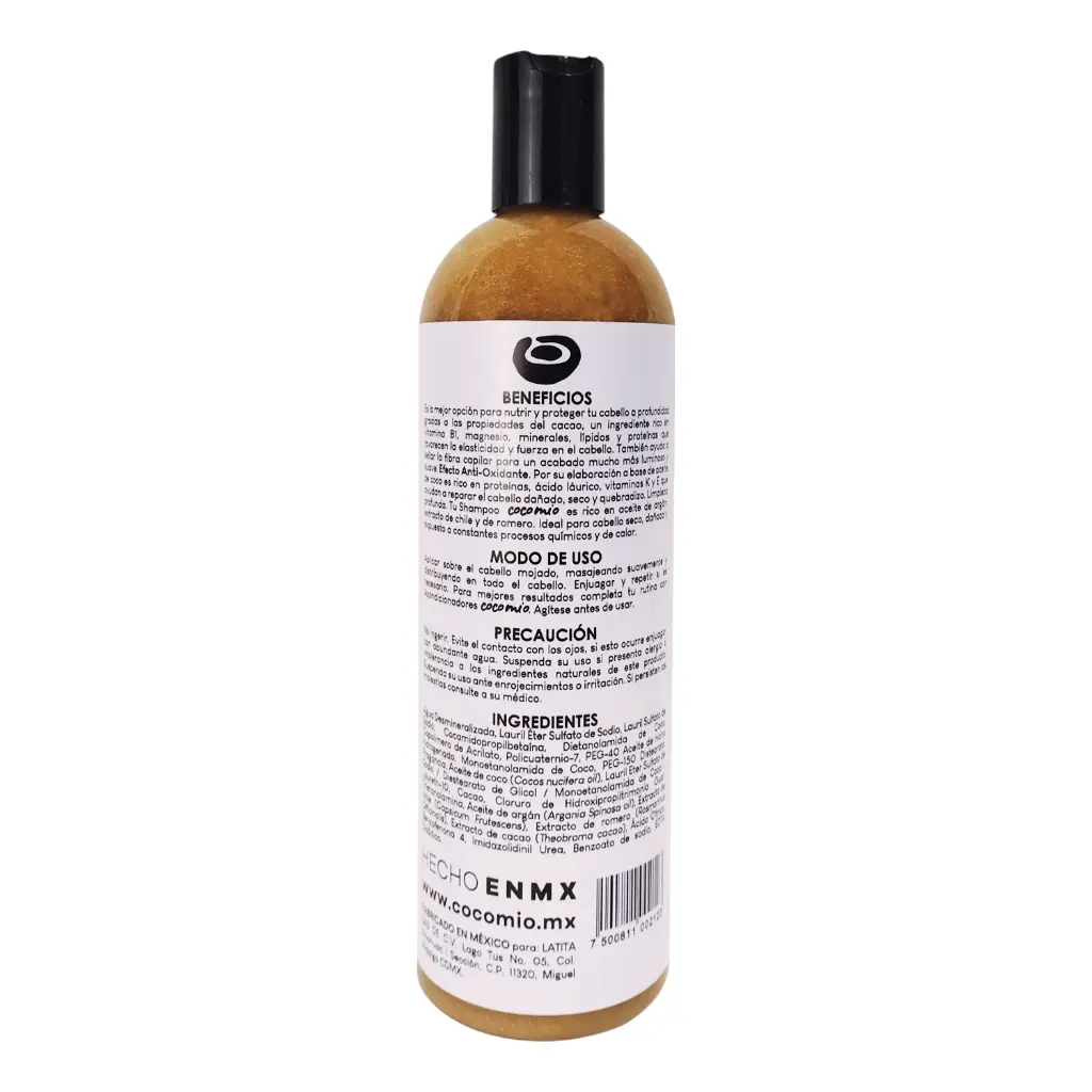 Shampoo de coco y chocolate 500ml COCOMIO