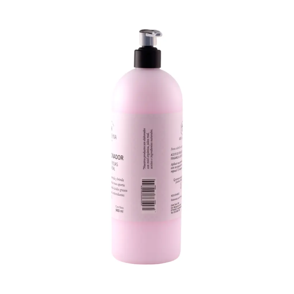 Acondicionador revitalizante con pétalos de rosas, jalea real y miel orgánica 960ml ABEJA REYNA