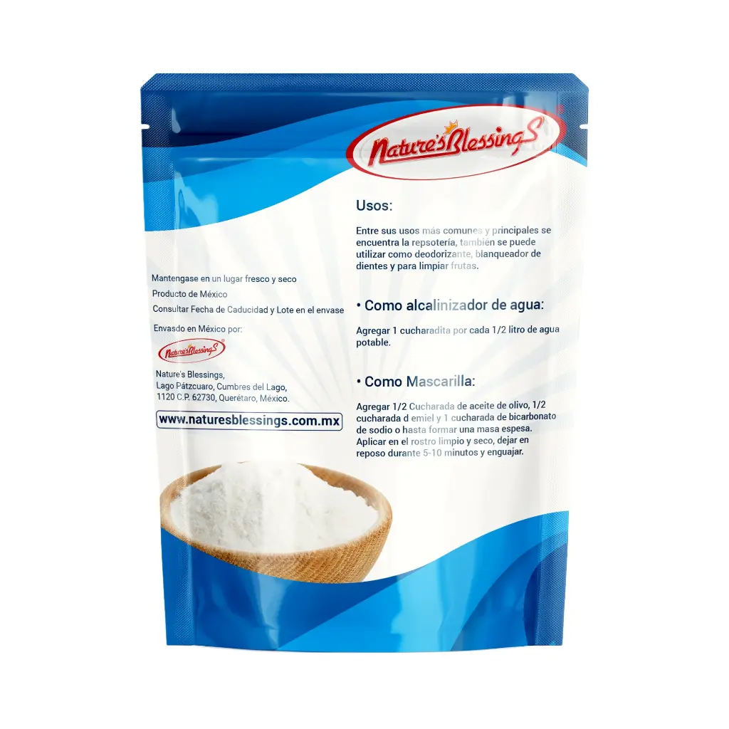 Bicarbonato de sodio puro 600gr NATURE´S BLESSINGS