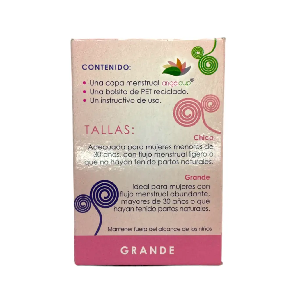 Copa menstrual rosa grande ANGEL CUP