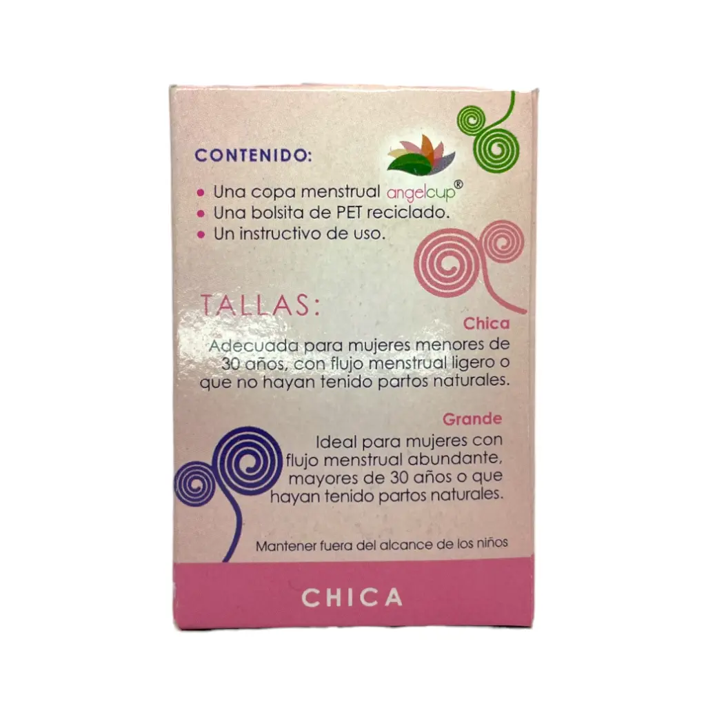 Copa menstrual rosa chica ANGEL CUP