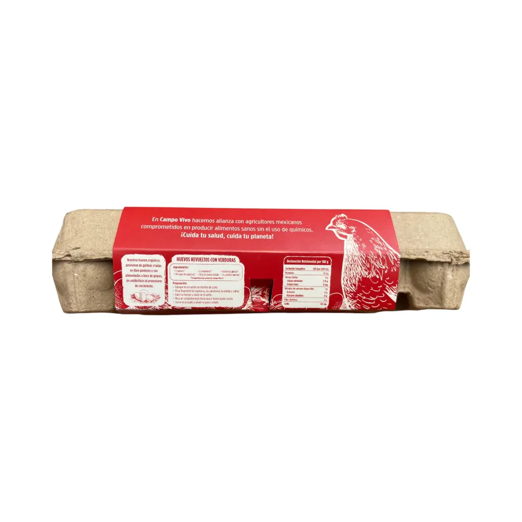Huevo orgánico rojo 12pz CAMPO VIVO