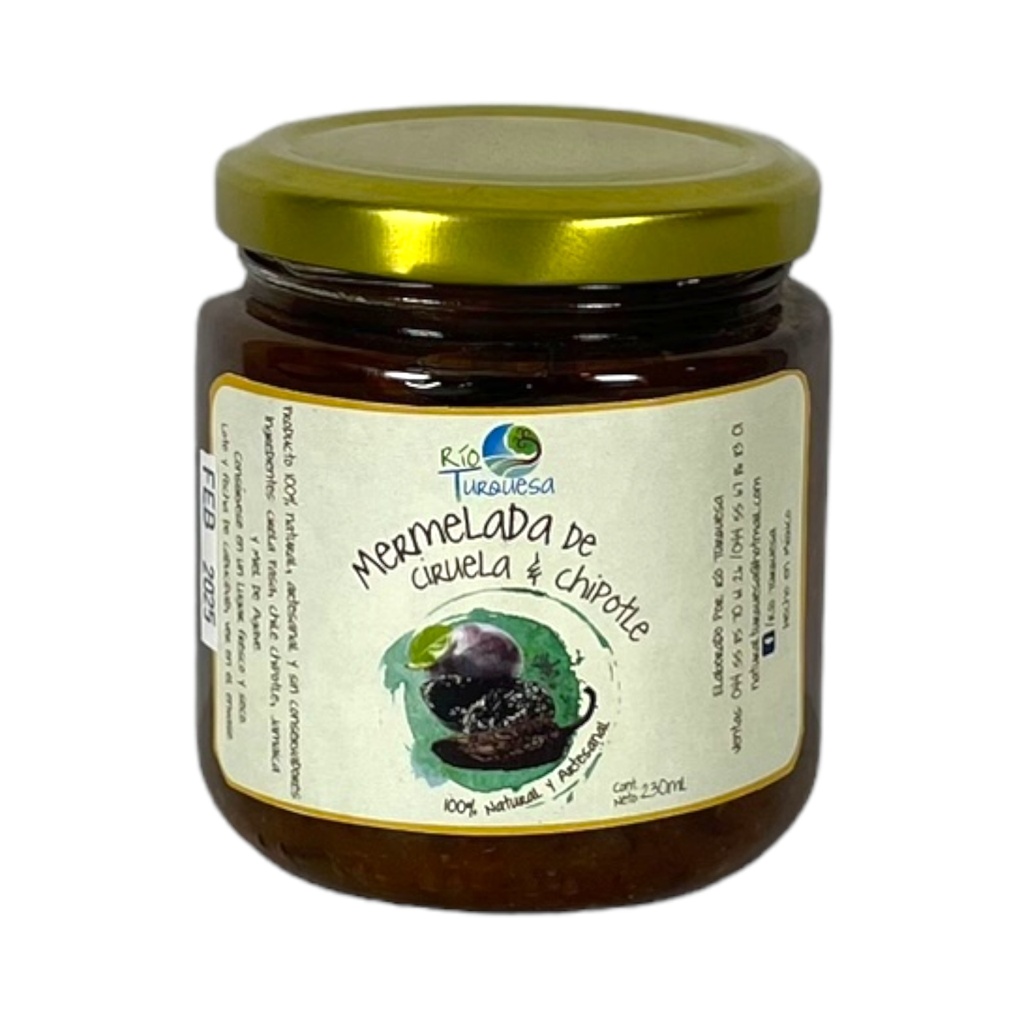 Mermelada de ciruela y chipotle 230ml RÍO TURQUESA