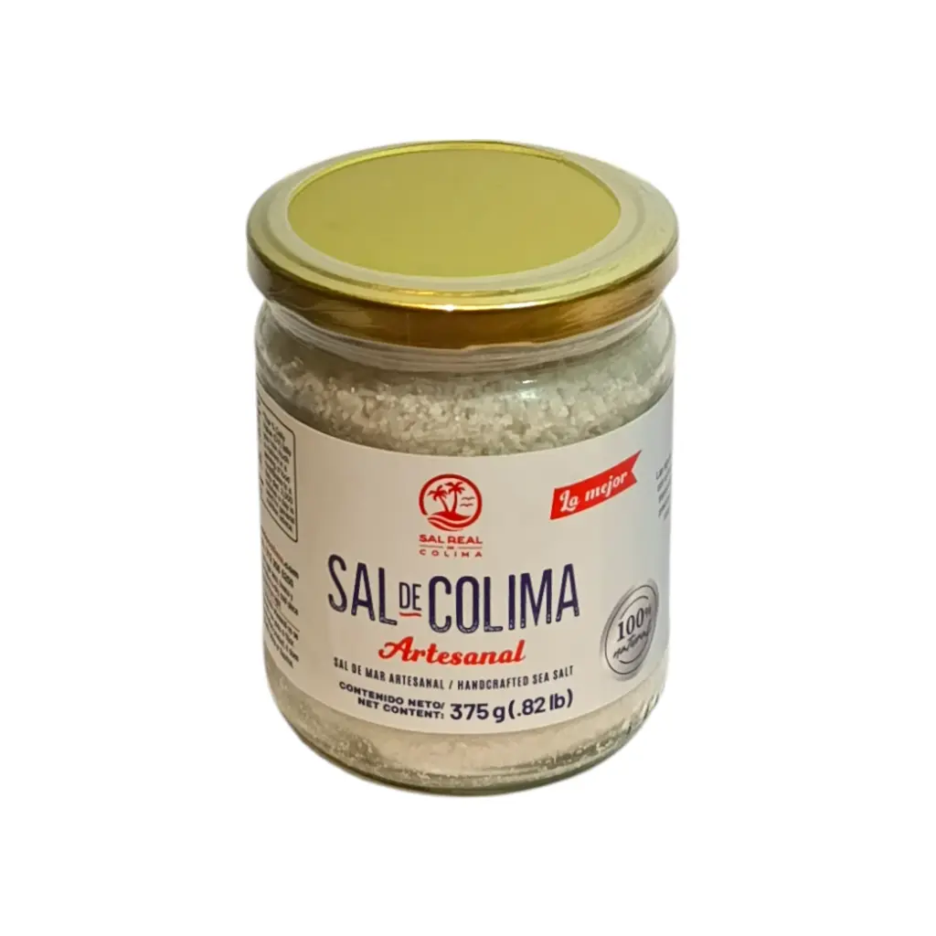 Sal de mar en frasco de cristal 375gr SAL DE COLIMA
