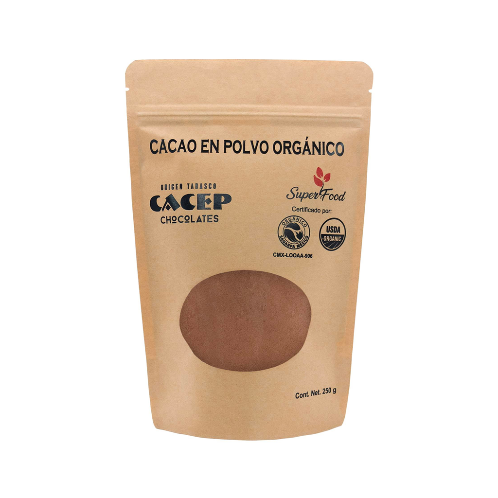 [674896002495] Cacao en polvo orgánico 250gr CACEP