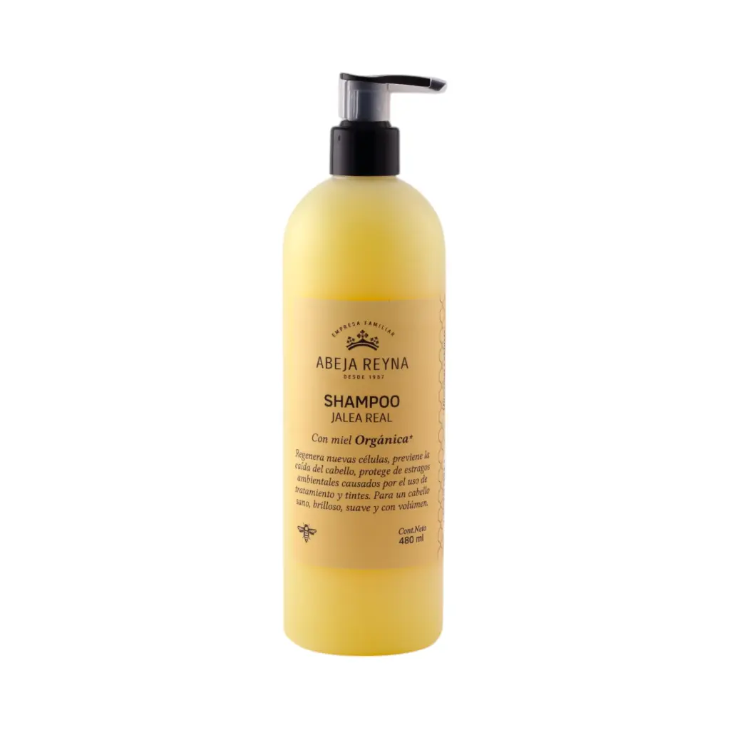 [7502281600243] Shampoo nutritivo con jalea real y miel orgánica 480ml ABEJA REYNA