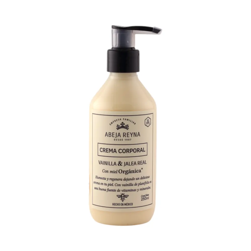 [7502281600724] Crema corporal de vainilla 250ml ABEJA REYNA