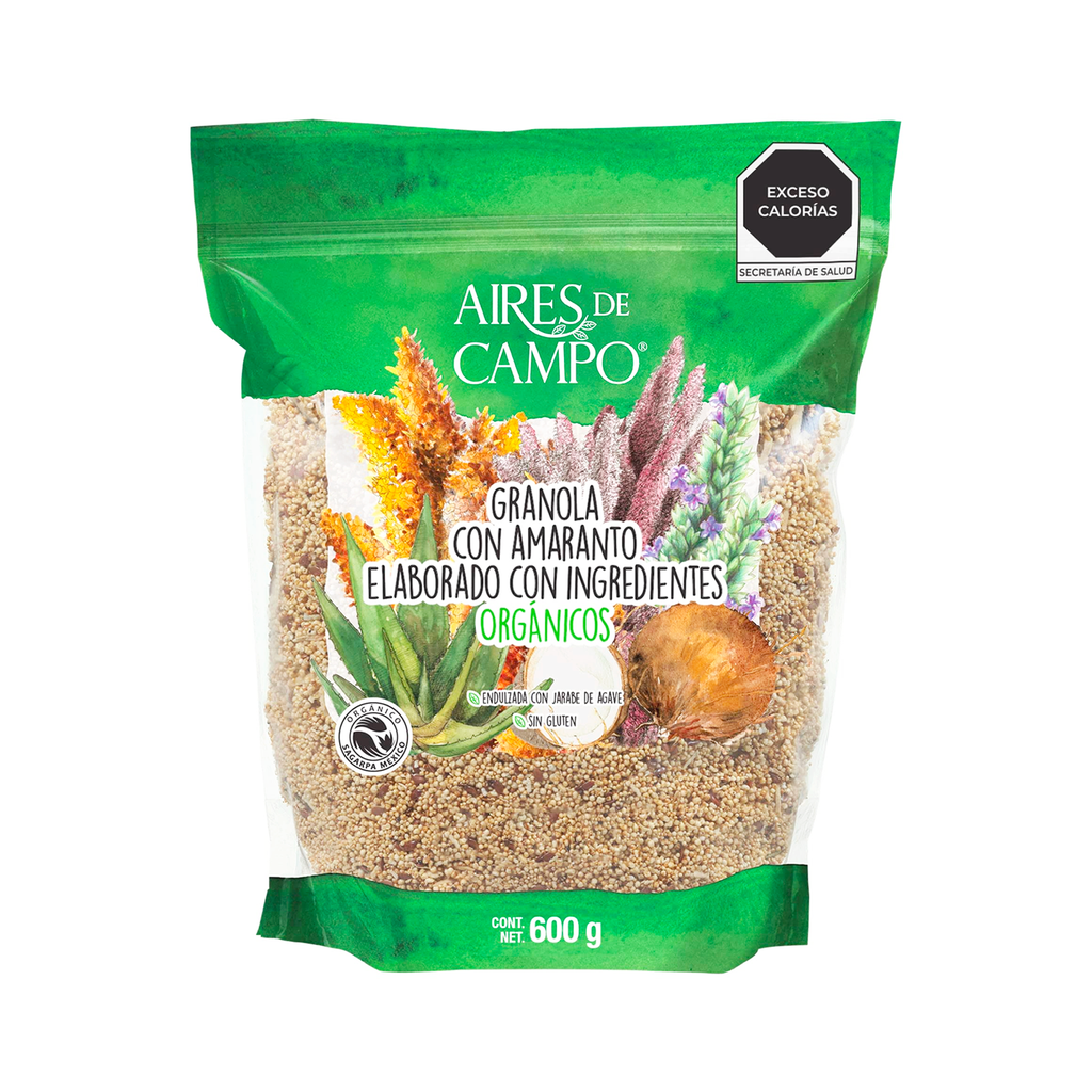 Granola con amaranto e ingredientes orgánicos 600gr AIRES DE CAMPO