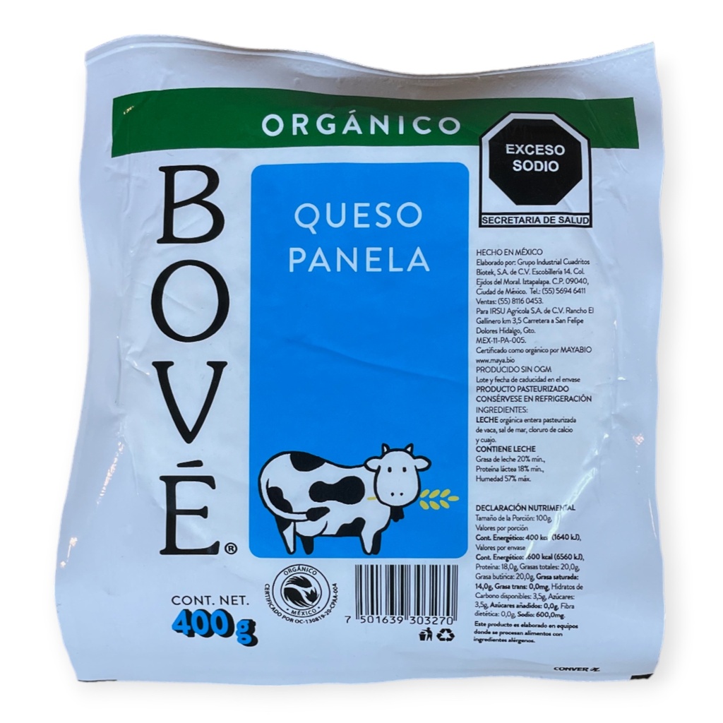 [7501639303270] Queso panela 400gr BOVE