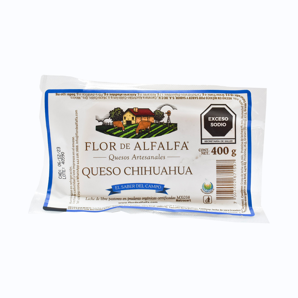 Queso chihuahua 400gr FLOR DE ALFALFA