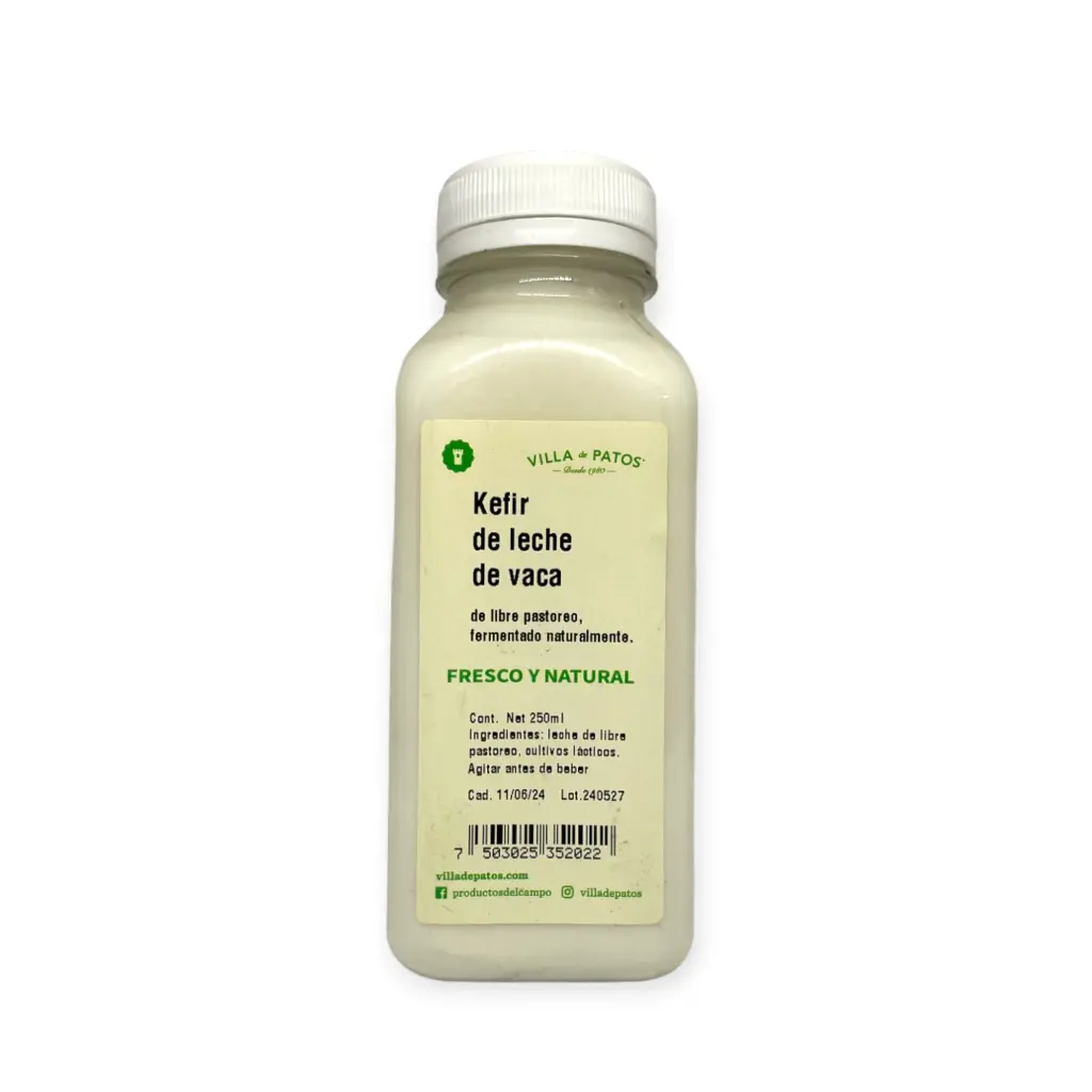 [7503025352022] Kéfir de leche de vaca 250ml VILLA DE PATOS