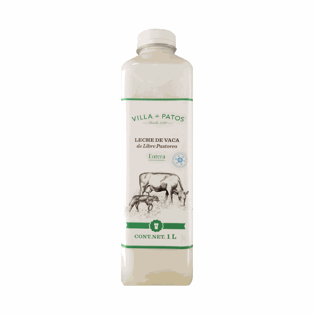 Leche entera de vaca 1L VILLA DE PATOS