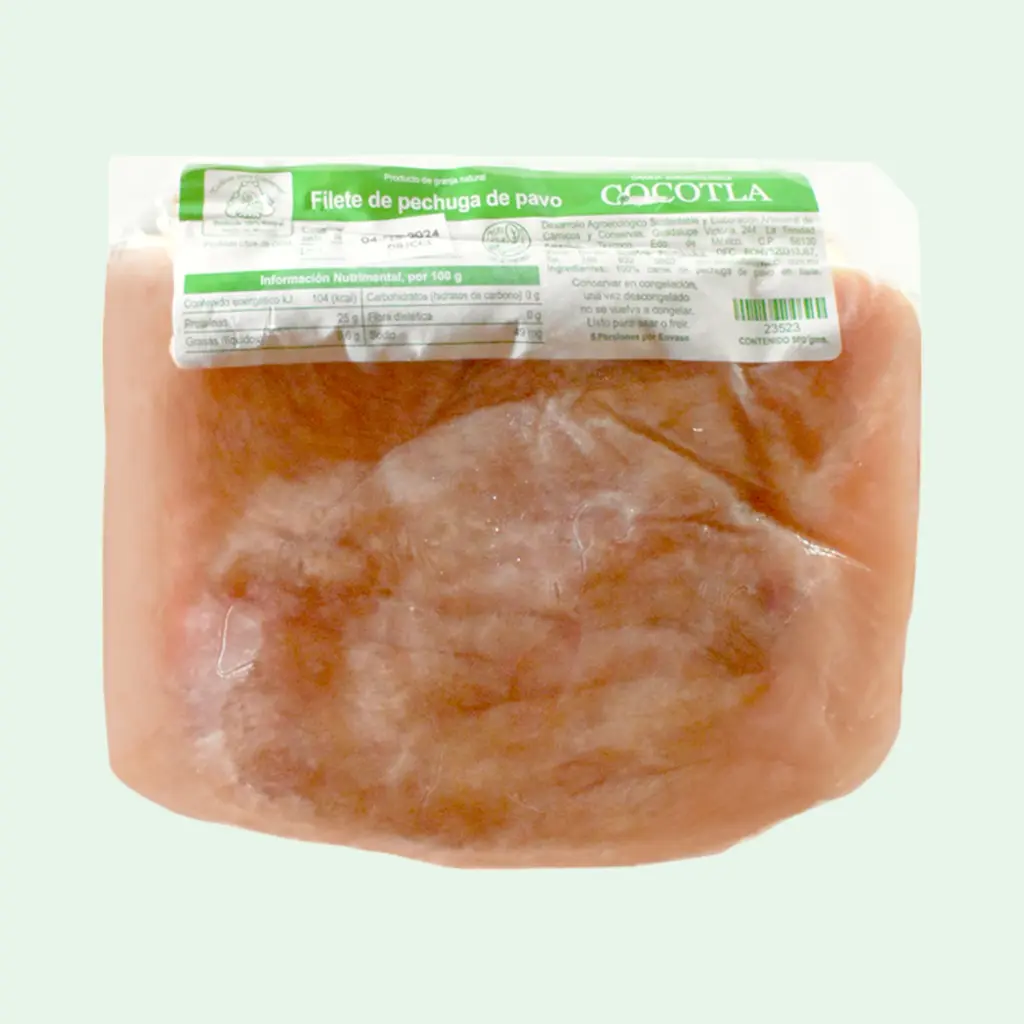 Filete de pechuga de pavo natural 500gr COCOTLA