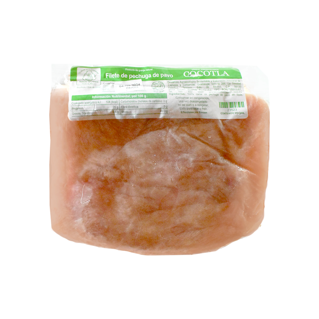 Filete de pechuga de pavo natural 500gr COCOTLA