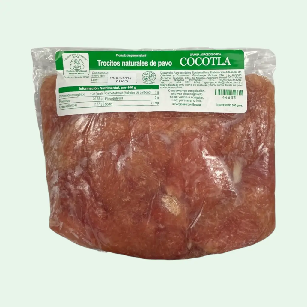 Trocitos naturales de pavo 500gr COCOTLA