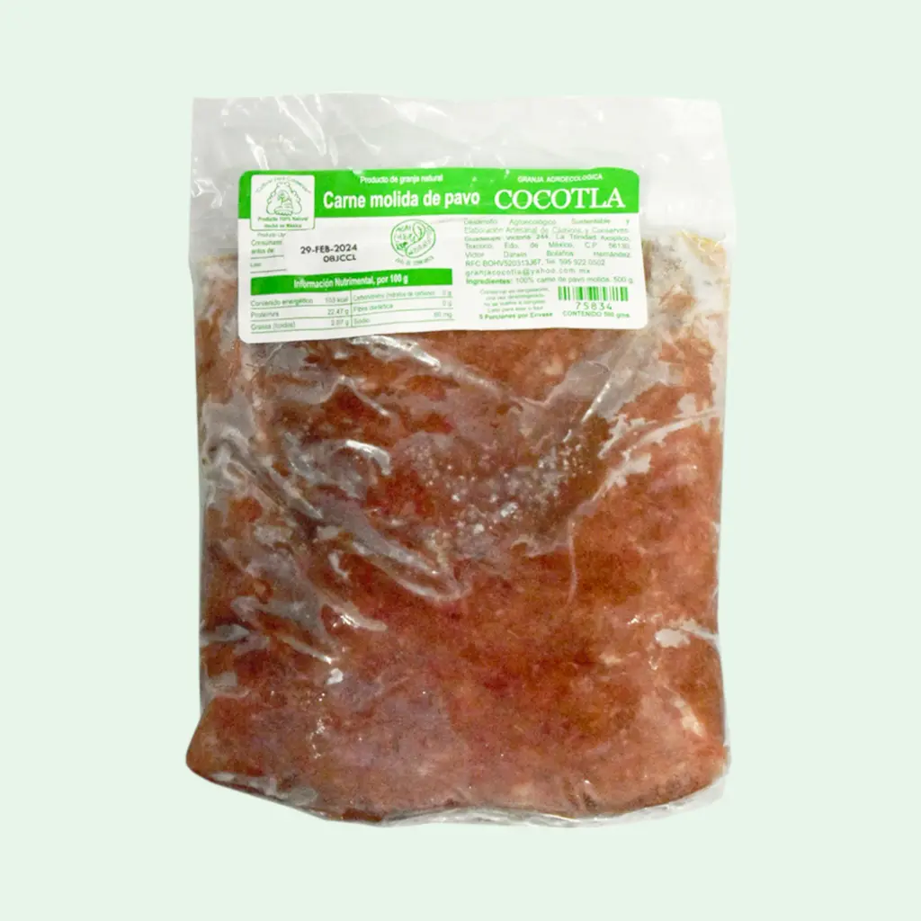 Molida de pavo 500gr COCOTLA