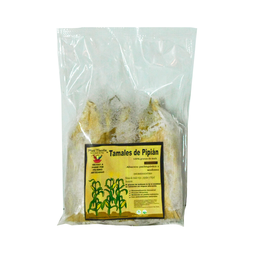Tamal de pipián con ayocotes 3pz MATI TLAOLLE