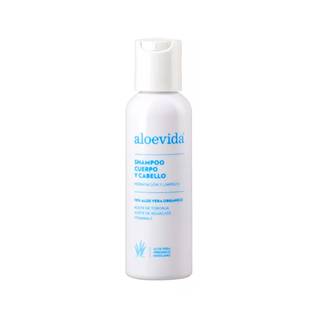 Shampoo para cuerpo y cabello con 70% de aloe vera 121ml ALOE VIDA