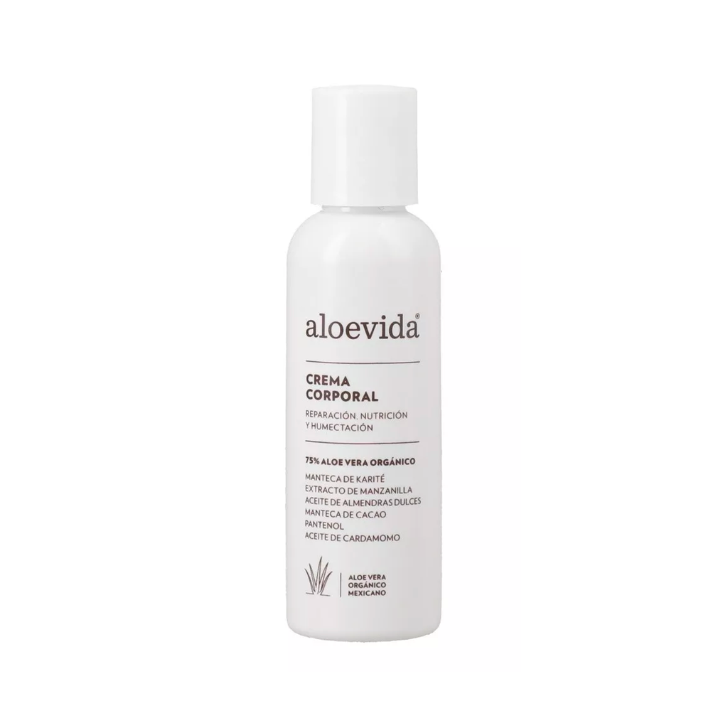 Crema corporal con 75% de aloe vera orgánico 121ml ALOE VIDA