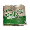 Papel higiénico tradicional 4 rollos VELTY