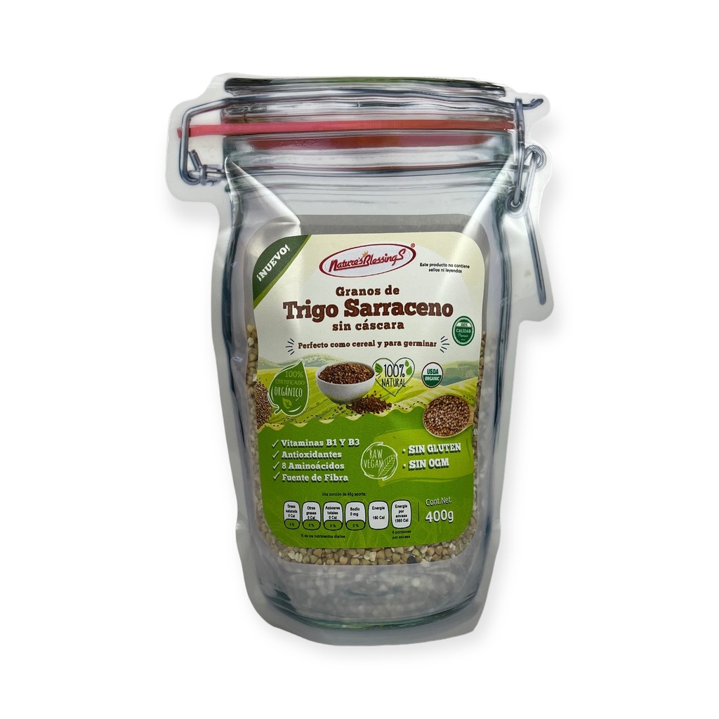 [7503012295547] Granos de trigo sarraceno orgánico 400gr NATURE´S BLESSINGS