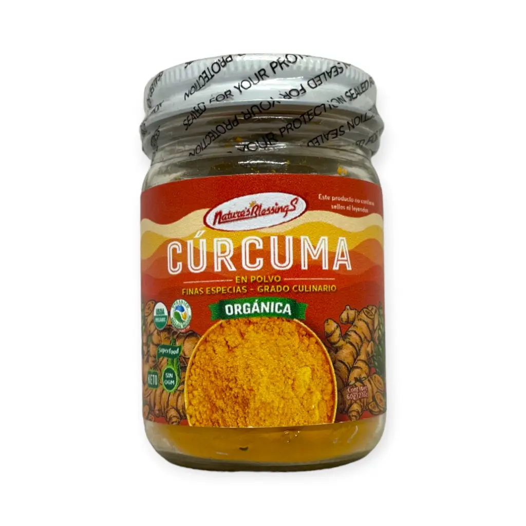[7502280880189] Cúrcuma longa orgánica 60gr NATURE´S BLESSINGS