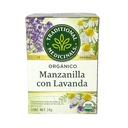 Té orgánico de manzanilla con lavanda (16 sobres) 24gr TRADITIONAL MEDICINALS