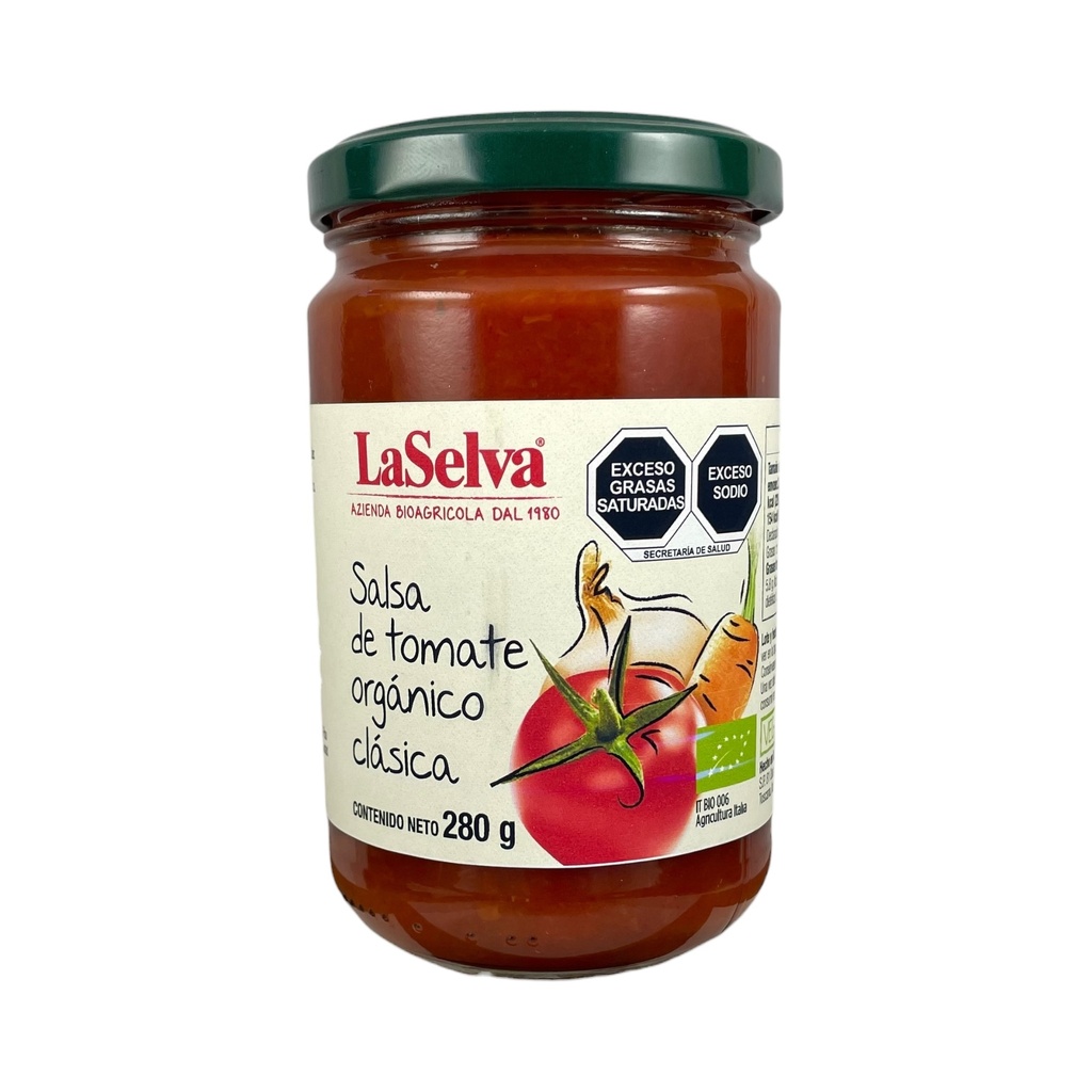 Salsa de tomate clásica organica 280gr LA SELVA