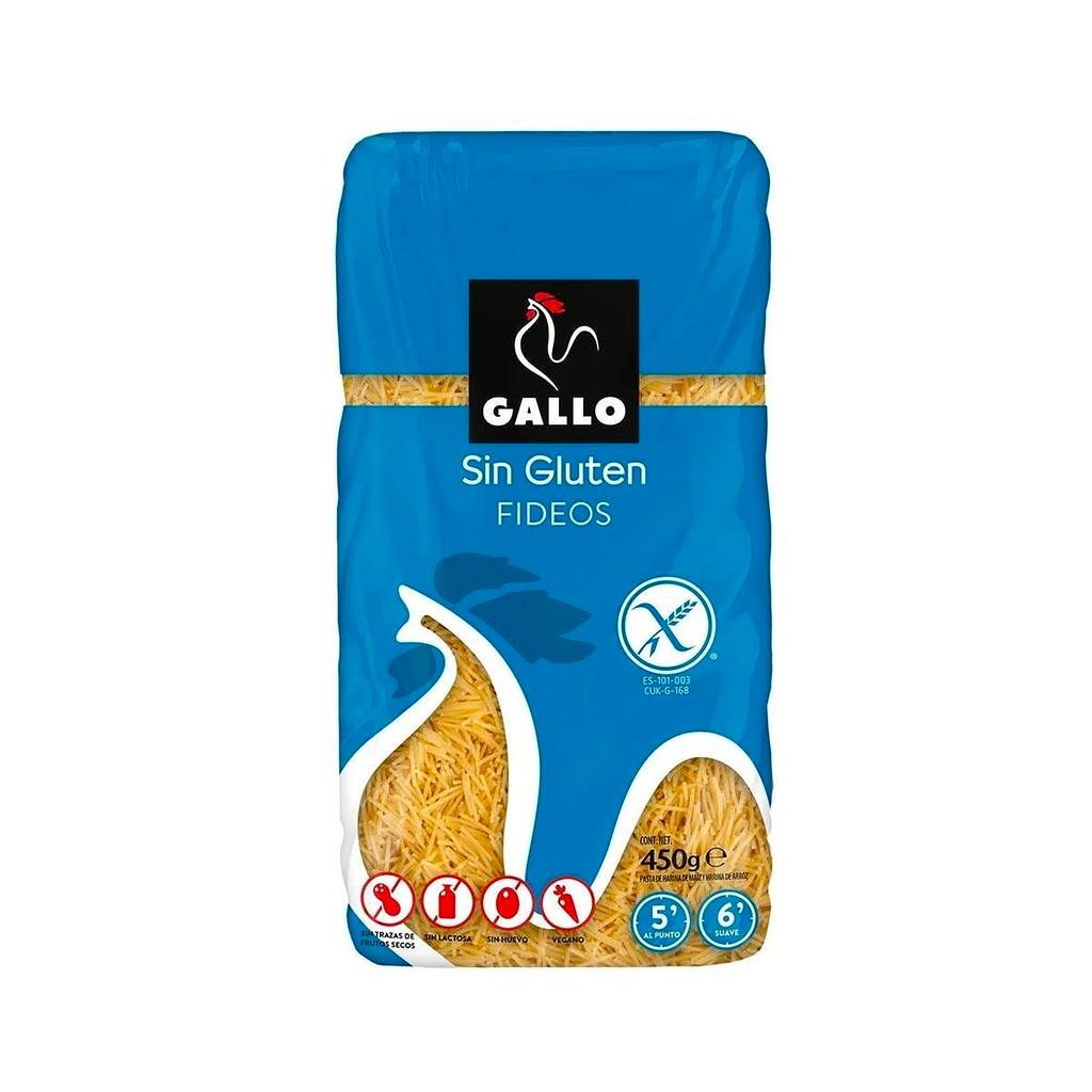 Fideos sin gluten 450gr GALLO