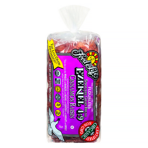 [073472001318] Pan cereales germinados con pasitas y canela 680gr EZEKIEL