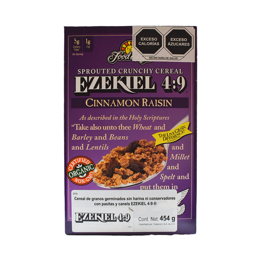 Cereal con pasas y canela 454gr EZEKIEL